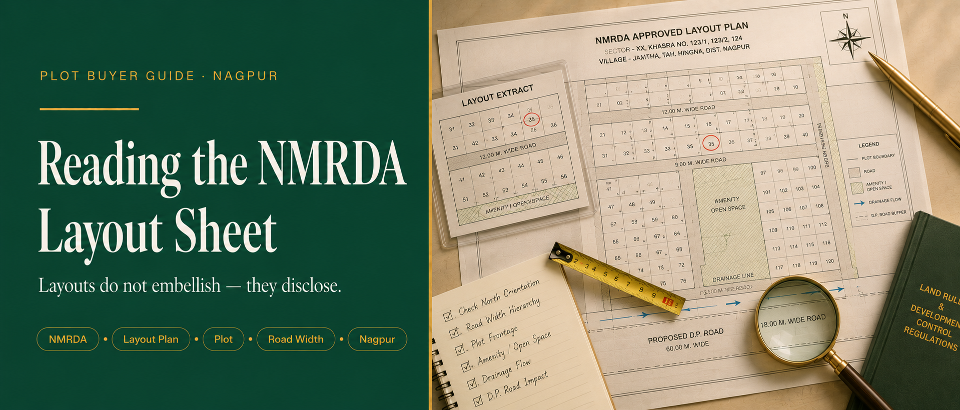 Reading an NMRDA layout sheet before you book a plot